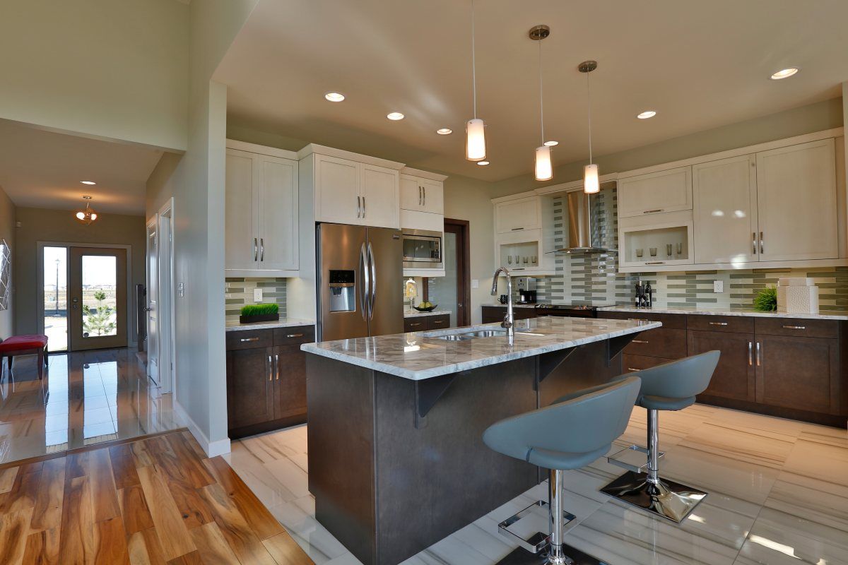 Transformed kitchen interior view