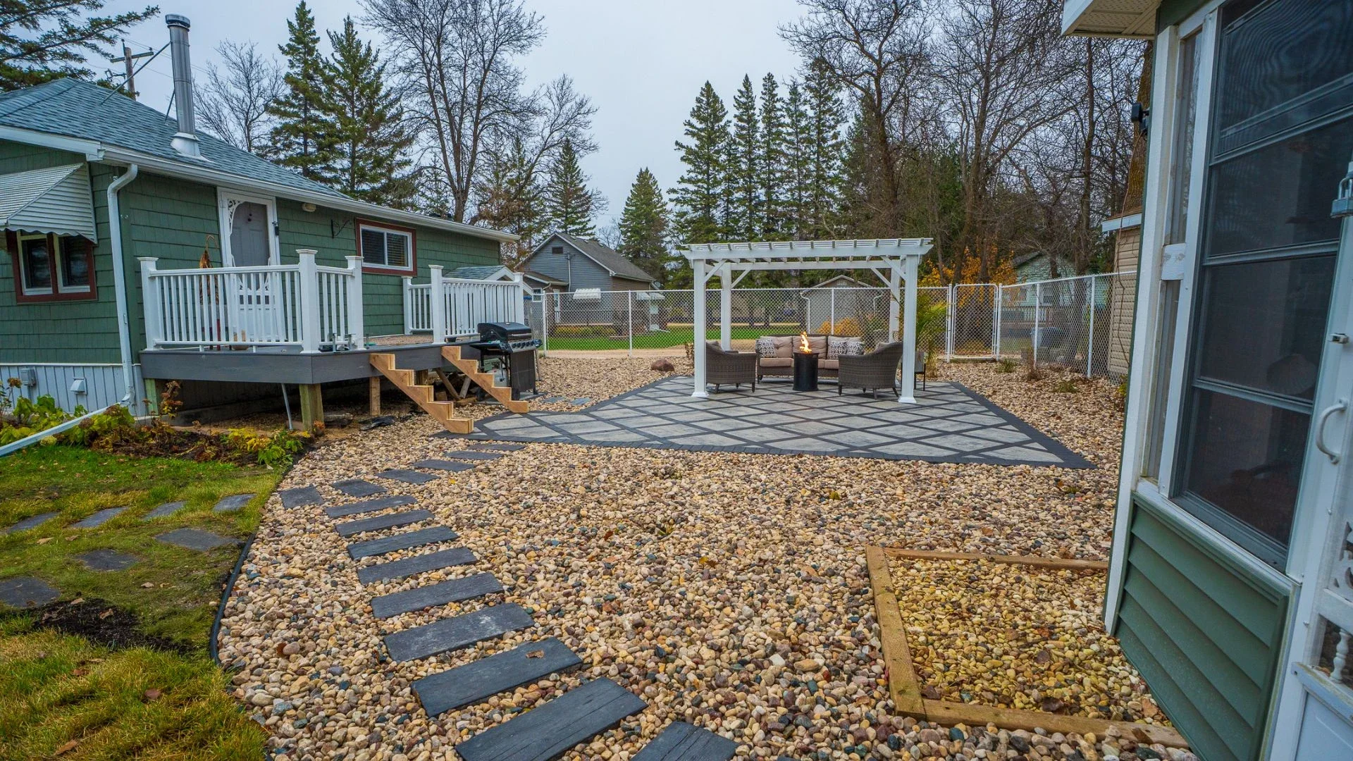 Backyard landscaping renovation by Bulger Brothers Landscape Winnipeg MB