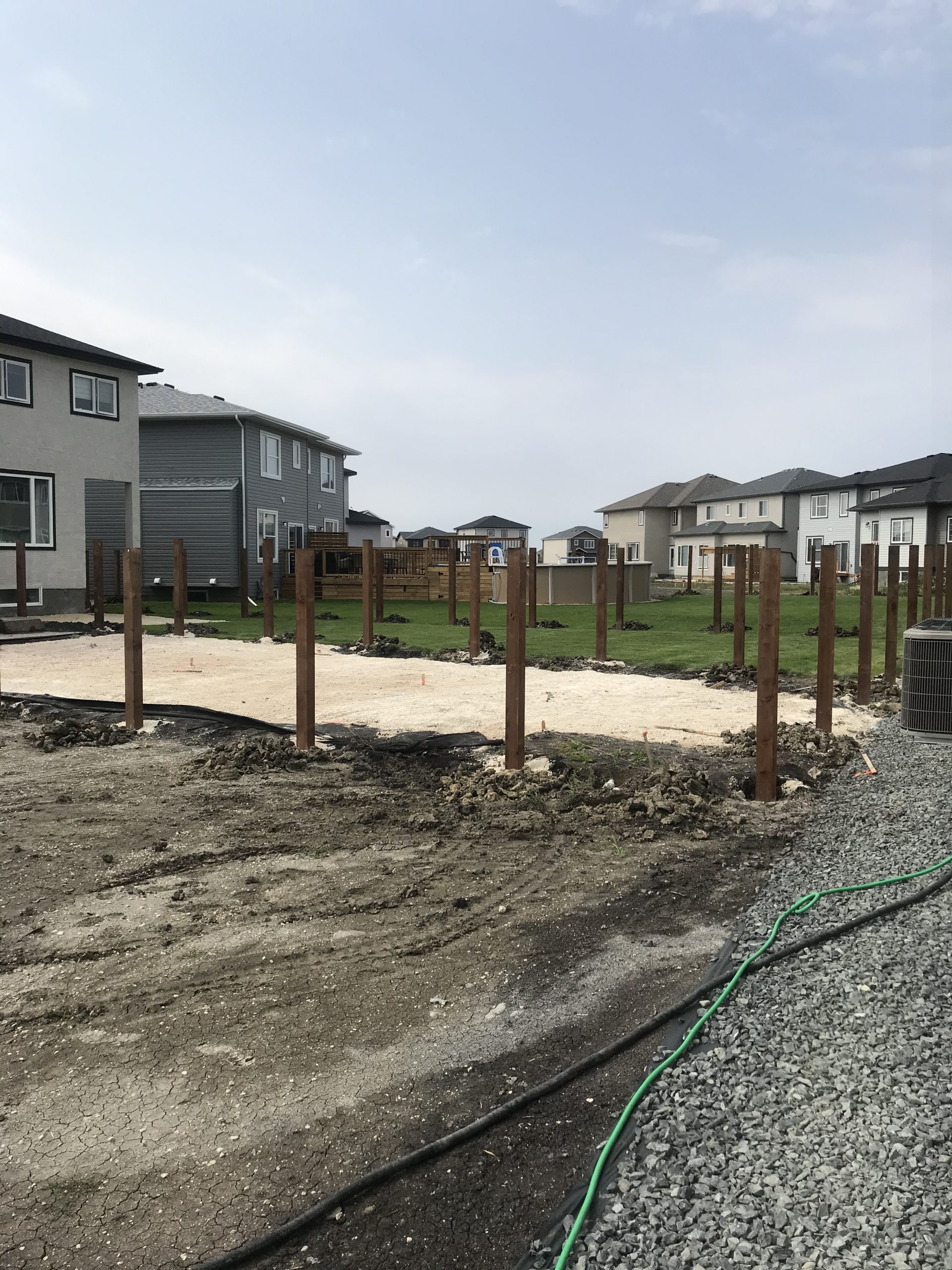 Straightline Fence Post Installation work sample