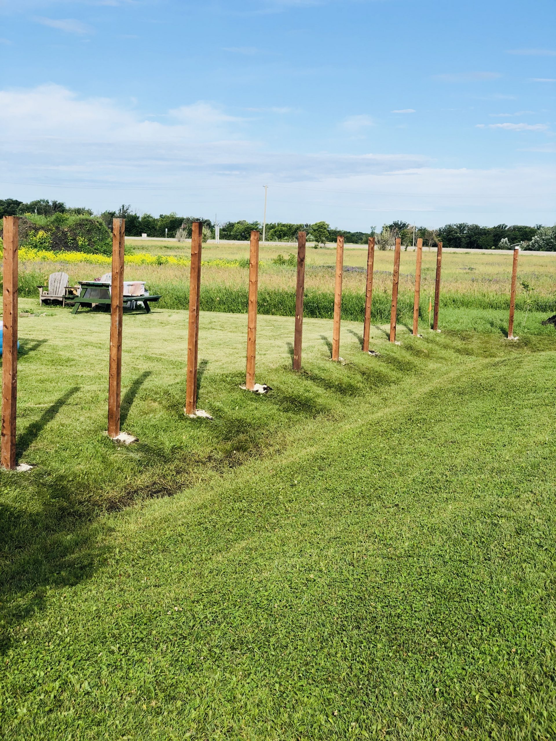 Straightline Fence Post Installation work sample