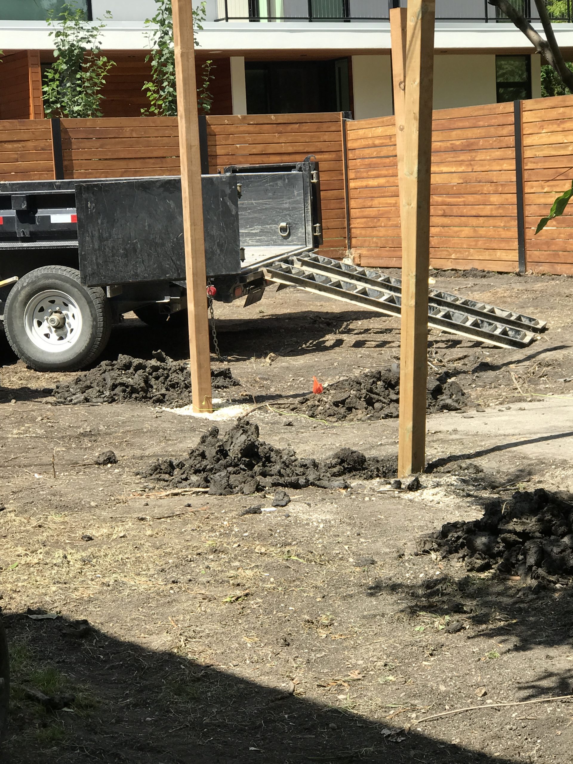 Straightline Fence Post Installation work sample
